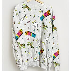 Disney Parks 2024 Pixar Finding Nemo MINE! Sweatshirt Epcot Gray Pullover XXL